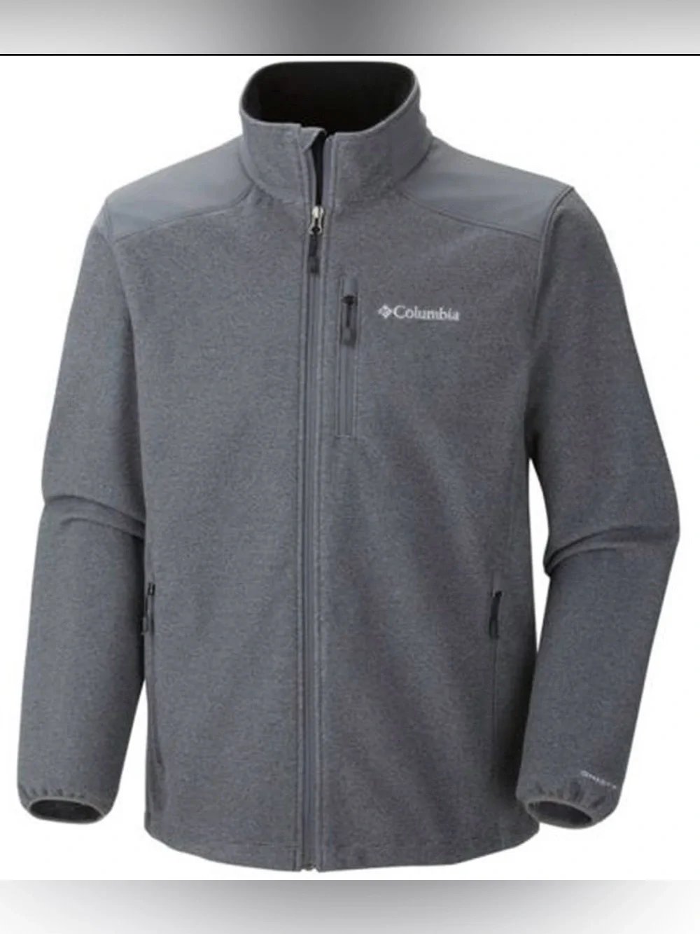 Columbia Grey Zip-Up Jacket - Men's - Omni-Heat Tech Insulation Size Medium